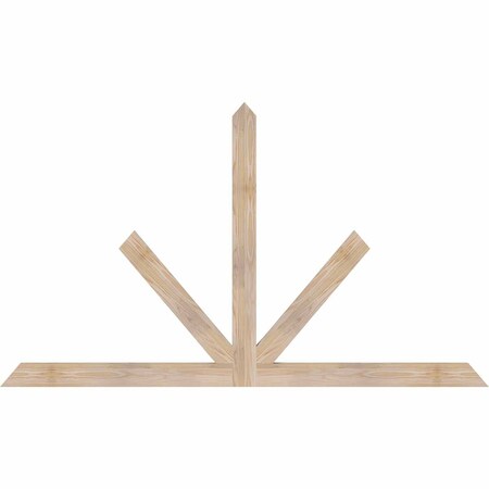 Ekena Millwork Saratoga Smooth Timber Gable Bracket, Douglas Fir, 72"W x 42"H x 1 1/2"D x 3 1/2"F, 14/12 Pitch GBW072X42X0204SAR00SDF